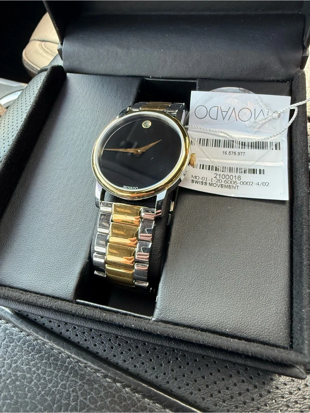 Movado Two-Tone Museum Dial Watch - Never worn - Black & Gold Accent